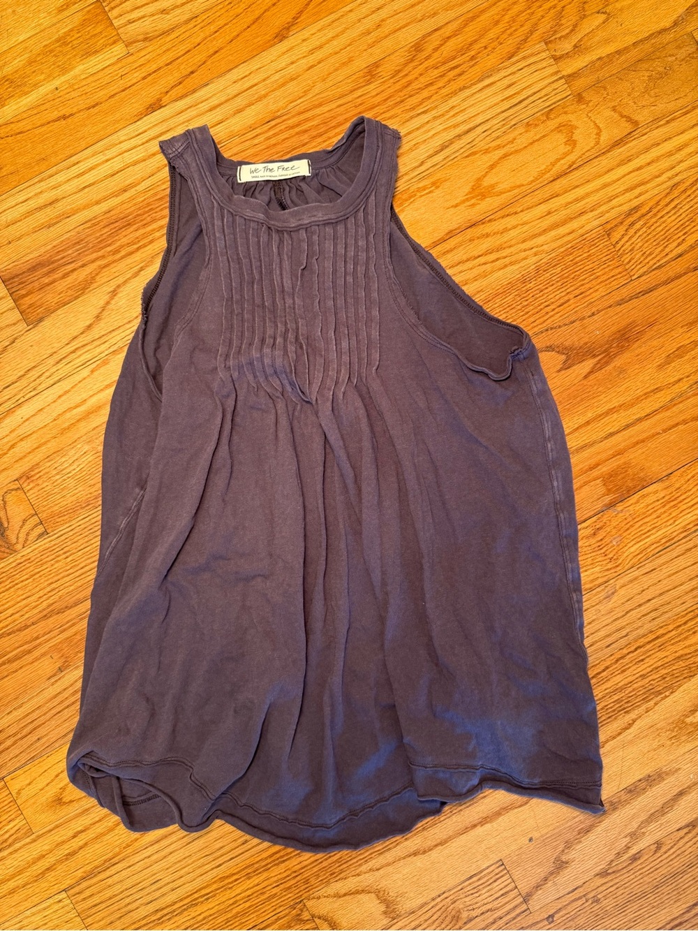 We The Free Pintuck Tank in Muted Purple